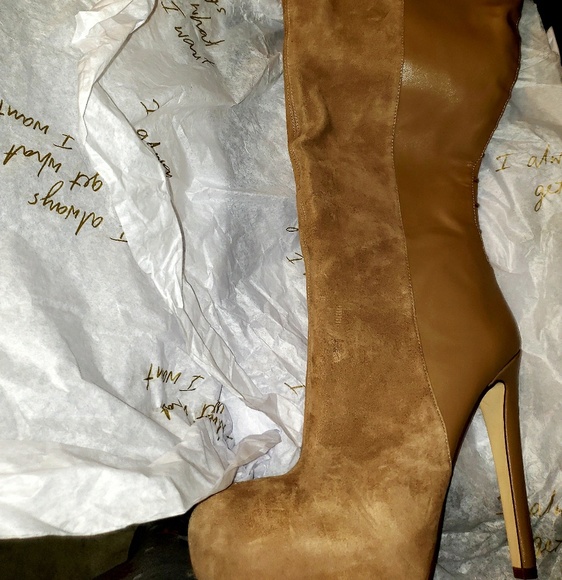 Brand new Bebe Danica over the knee boots sz 9 tan - Picture 7 of 8